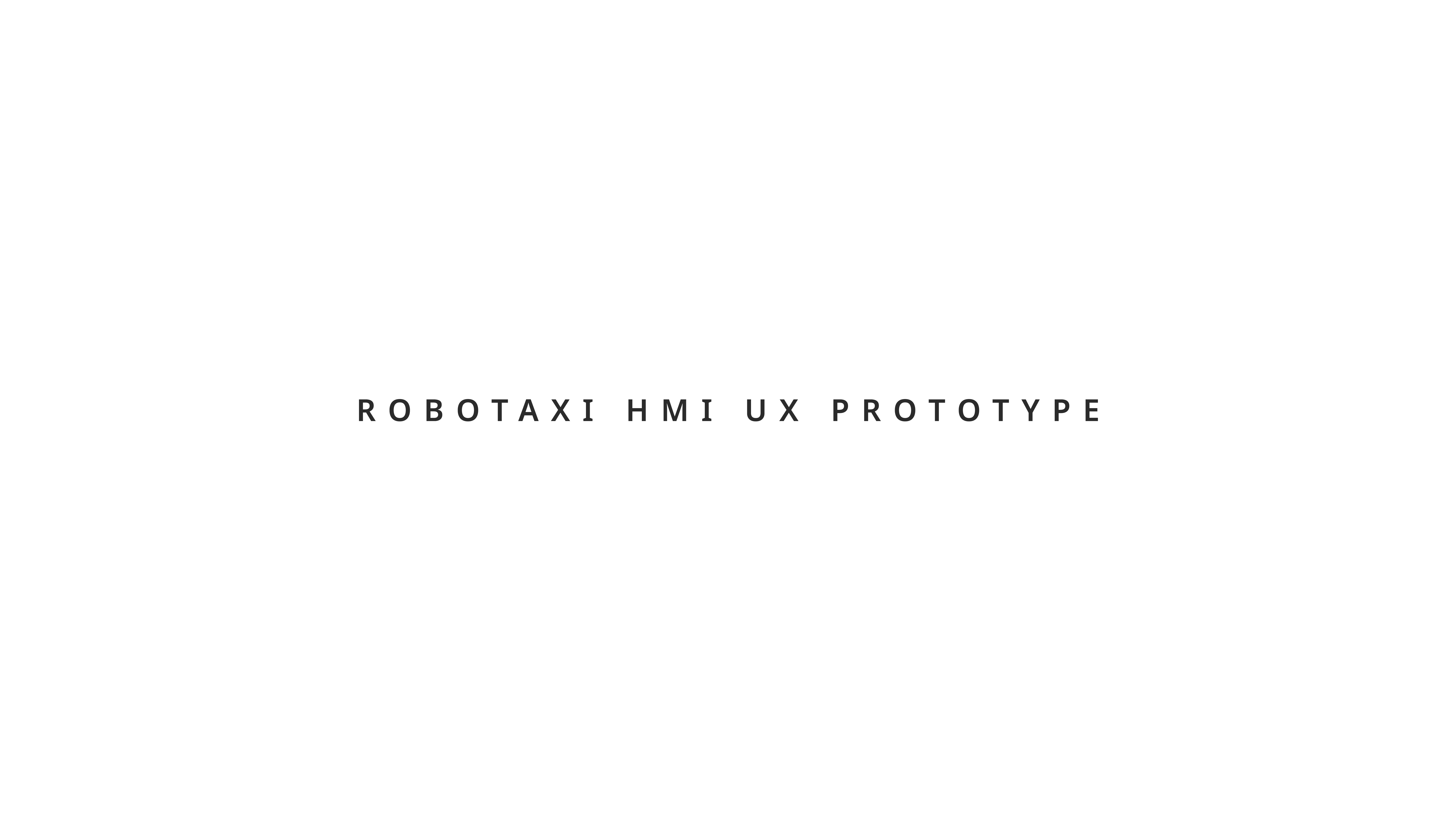 Robotaxi HMI UX prototype